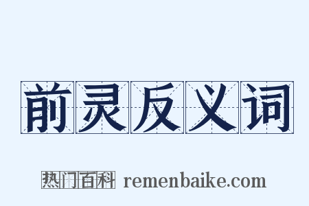 前灵反义词是什么意思的图片
